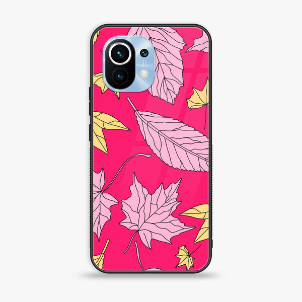 Xiaomi 11 Lite 5G NE - Floral Series Design 6 - Premium Printed Glass soft Bumper Shock Proof Case