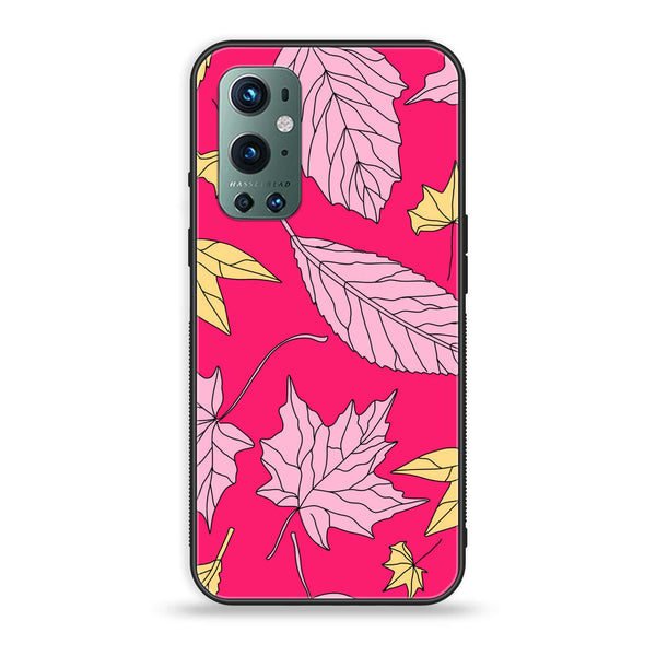 OnePlus 9 Pro - Floral Series Design 6 - Premium Printed Glass soft Bumper Shock Proof Case