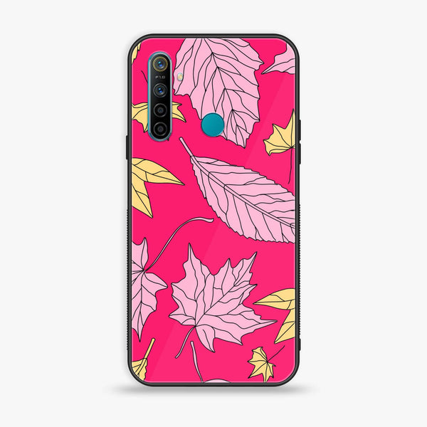 Realme 5s - Floral Series Design 6 - Premium Printed Glass soft Bumper Shock Proof Case