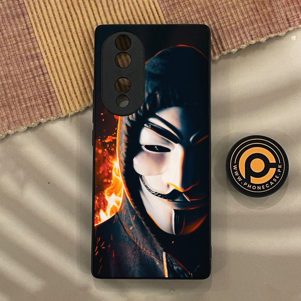Huawei Honor 70 - Anonymous 2.0 Design 6 - Premium Metal Printed Soft Bumper Shock Proof Case