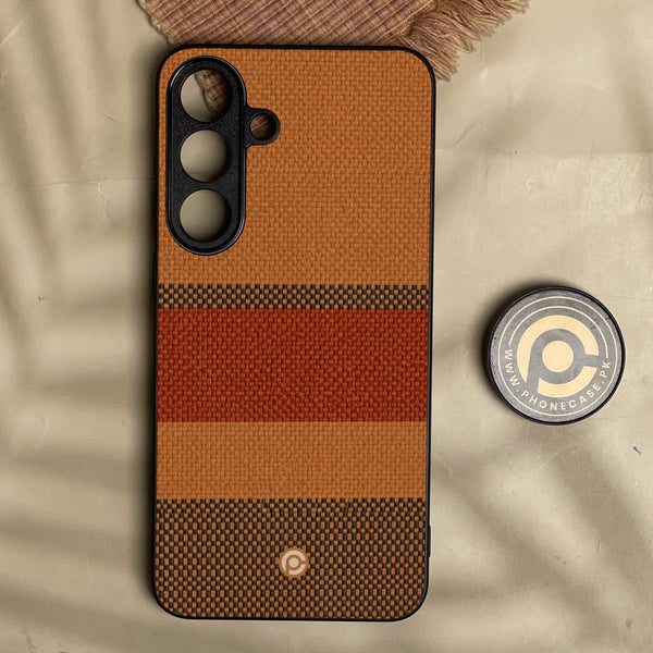 Samsung Galaxy A18 5g - Classic Weave Design 3 - Premium Metal Printed Soft Bumper Shock Proof Case