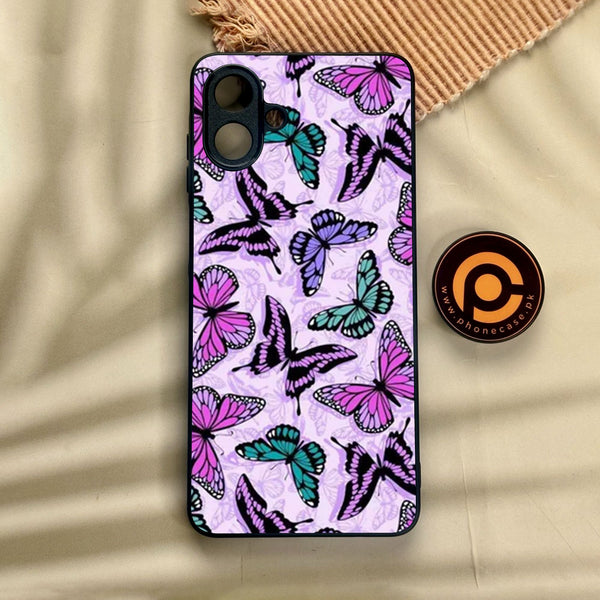 Samsung Galaxy A07 - Butterflies Design 10 - Premium Metal Printed Soft Bumper Shock Proof Case