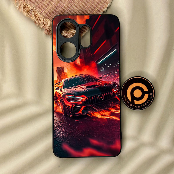 Vivo V60 - Racing Design 3 - Premium Metal Printed Soft Bumper Shock Proof Case