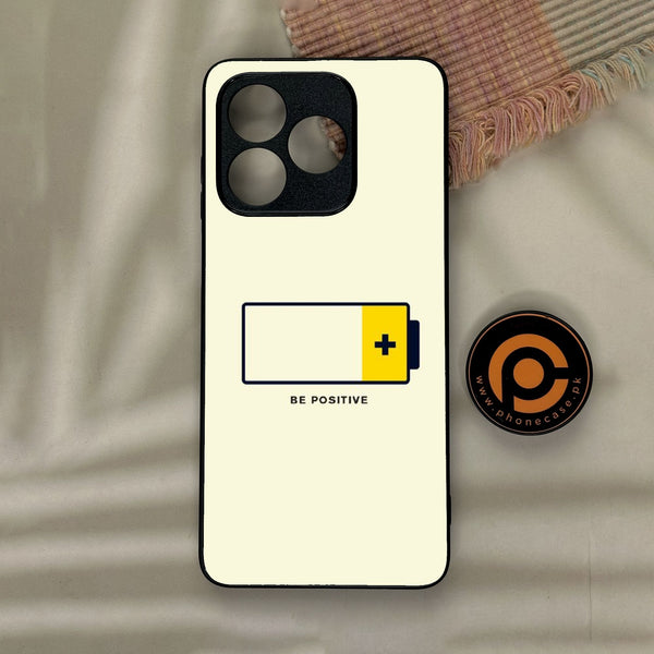 Honor X5c Plus - Be Positive Design - Premium Metal Printed Soft Bumper Shock Proof Case