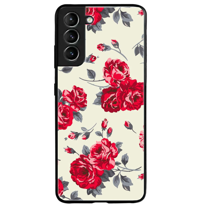 Samsung Galaxy S21 Plus - Floral Series Design 8 - Premium Metal Printed soft Bumper shock Proof Case