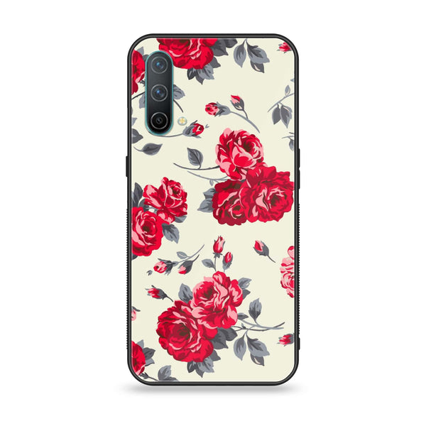 OnePlus Nord CE 5G - Floral Series Design 8 - Premium Printed Glass soft Bumper Shock Proof Case