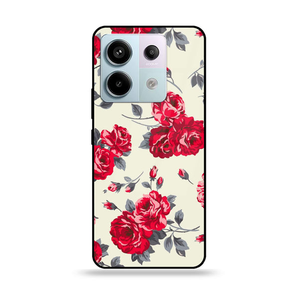 Redmi Note 13 - Floral Series Design 8 - Premium Metal Printed soft Bumper shock Proof Case