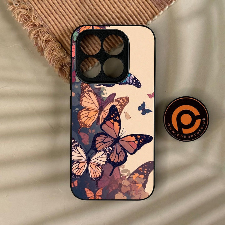 Xiaomi 17 - Butterflies Design 6 - Premium Metal Printed Soft Bumper Shock Proof Case