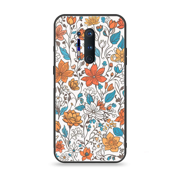 OnePlus 8 Pro - Floral Series Design 9 - Premium Metal Printed soft Bumper Shock Proof Case