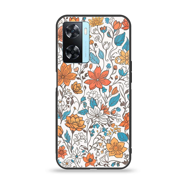 OnePlus Nord N20 SE - Floral Series Design 9 - Premium Printed Glass soft Bumper Shock Proof Case