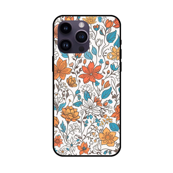iPhone 12 Pro - Floral Series Design 9 - Premium Metal Printed soft Bumper shock Proof Case