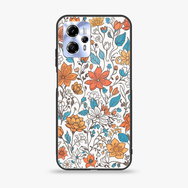 Motorola Moto G23 - Floral Series Design 9 - Premium Printed Glass soft Bumper Shock Proof Case