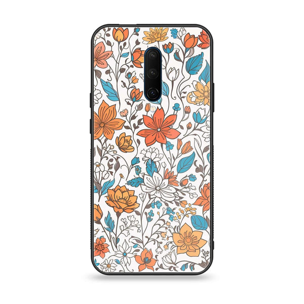 OnePlus 7 Pro - Floral Series Design 9 - Premium Printed Glass soft Bumper Shock Proof Case