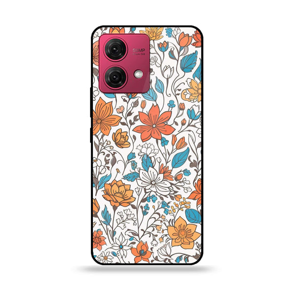 Motorola Moto G84 - Floral Series Design 9 - Premium Printed Glass soft Bumper Shock Proof Case