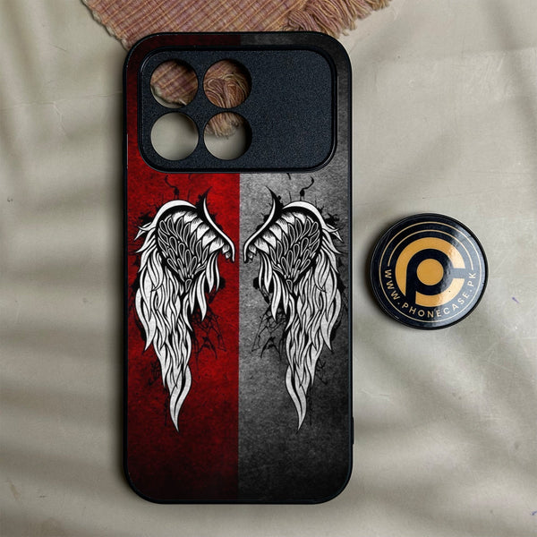 Xiaomi Poco F8 Pro - Angel Wings Design 2 - Premium Metal Printed Soft Bumper Shock Proof Case