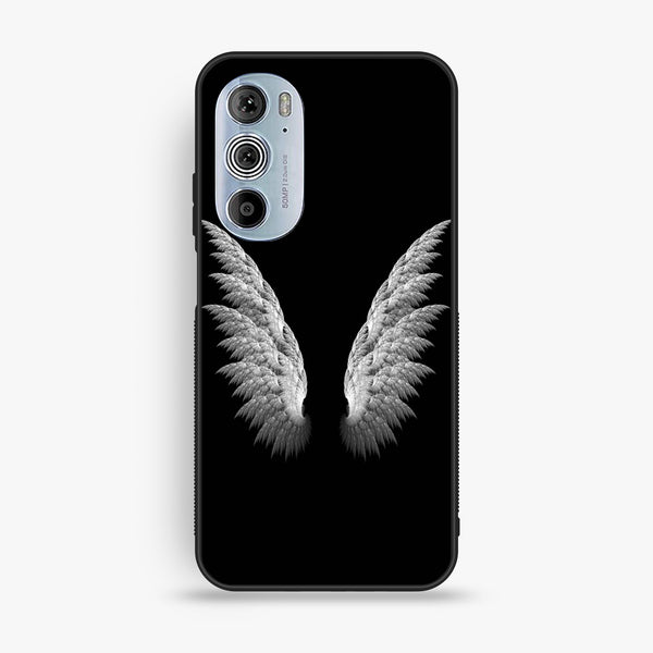 Motorola Edge 30 Pro - Angel Wings Design 6 - Premium Metal Printed Soft Bumper Shock Proof Case