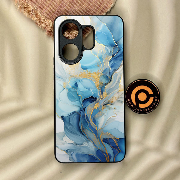 Vivo V60 - Liquid Design 1 - Premium Metal Printed Soft Bumper Shock Proof Case