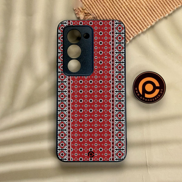 Xiaomi Redmi 15 - Ajrak Design 12 - Premium Metal Printed Soft Bumper Shock Proof Case