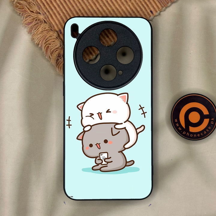 Vivo X300 - Cute Bubu Dudu Design 1 - Premium Metal Printed Soft Bumper Shock Proof Case