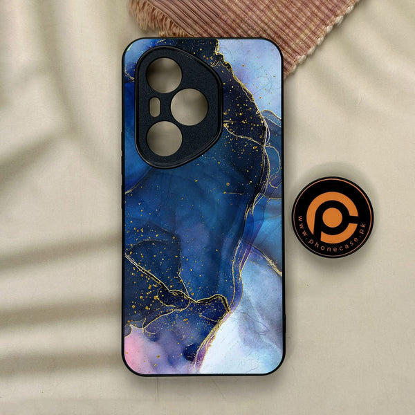 Honor 400 Pro - Blue Marble Design 7 - Premium Metal Printed Soft Bumper Shock Proof Case