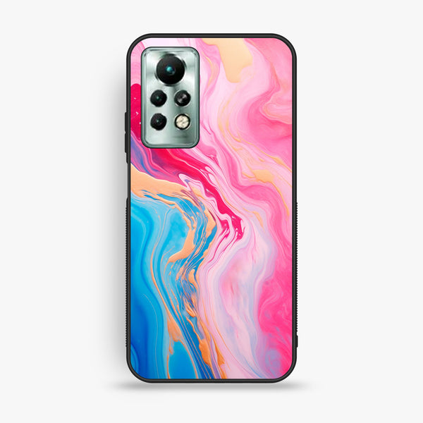 Infinix Note 11 Pro - Pink Marble 2.0 Design 3 - Premium Metal Printed Soft Bumper Shock Proof Case