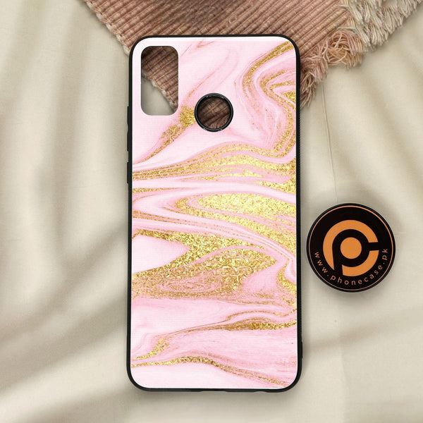 Honor 9X Lite - Pink Design 10 - Premium Metal Printed Soft Bumper Shock Proof Case