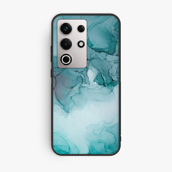 Itel S25 Ultra - Blue Marble Design 3 - Premium Metal Printed Soft Bumper Shock Proof Case
