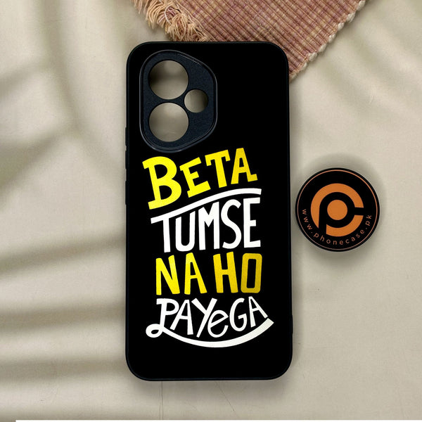 Honor 400 - Beta Tum Se Na Ho - Premium Metal Printed Soft Bumper Shock Proof Case