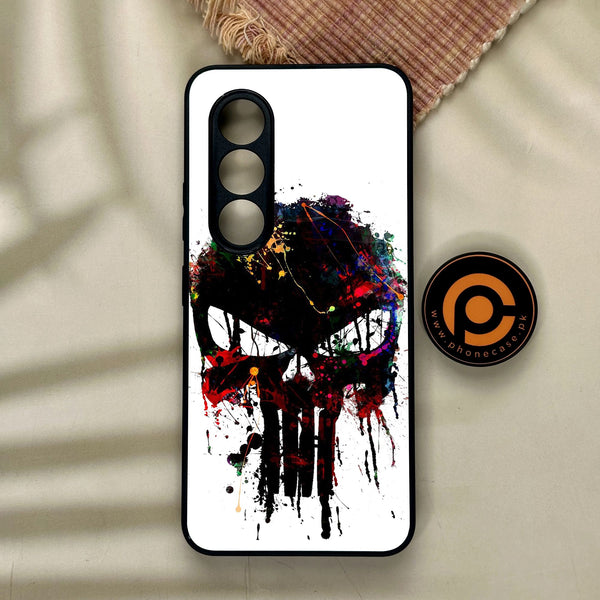 Itel S25 - Punisher Skull Design - Premium Metal Printed Soft Bumper Shock Proof Case