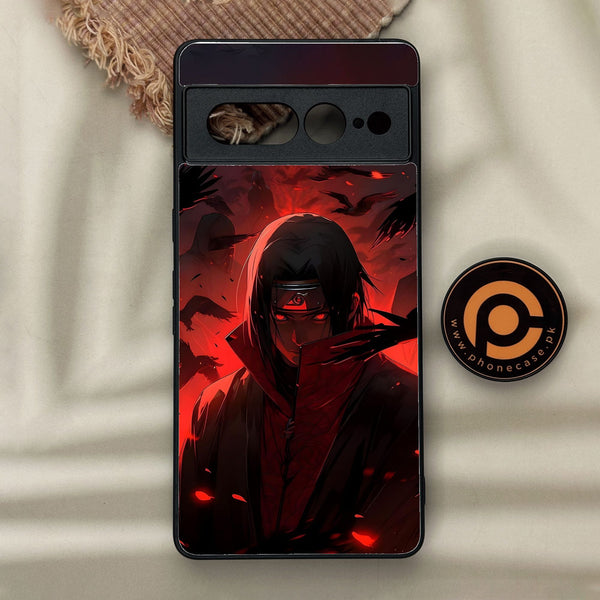 Google Pixel 7 Pro - Red Rings Itachi - Premium Metal Printed Soft Bumper Shock Proof Case