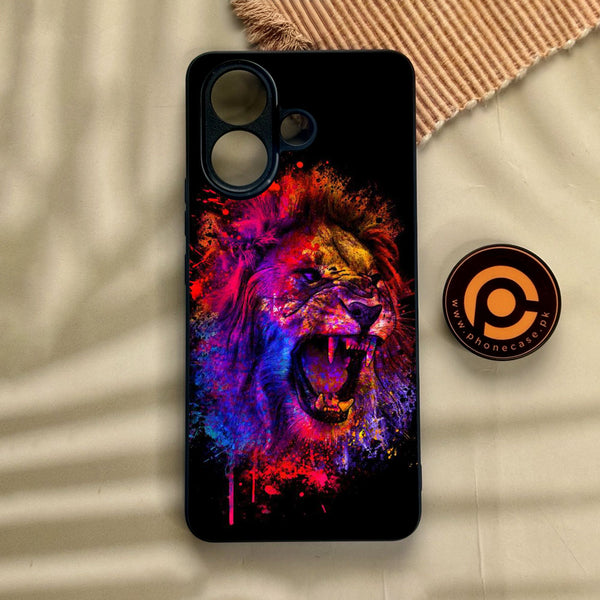 Vivo V60 Lite  - Tiger 2.0 Design 5 - Premium Metal Printed Soft Bumper Shock Proof Case