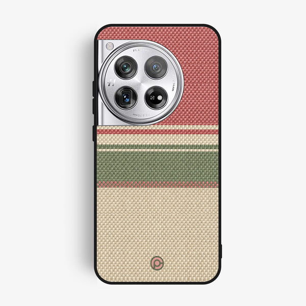 Oneplus 12 - Classic Weave Design 21 - Premium Metal Printed Soft Bumper Shock Proof Case