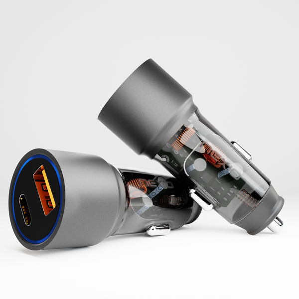 NEXIO OVERDRIVE Dual-Port Fast Car Charger - Angle 1