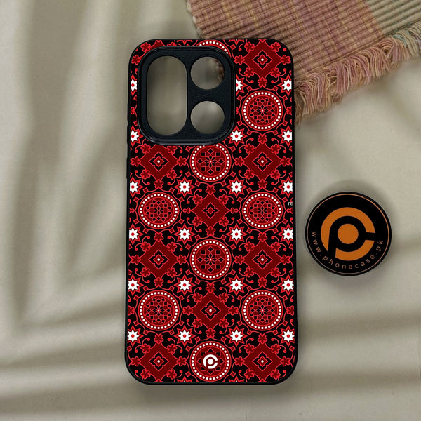 OnePlus 15 - Ajrak Design 6 - Premium Metal Printed Soft Bumper Shock Proof Case