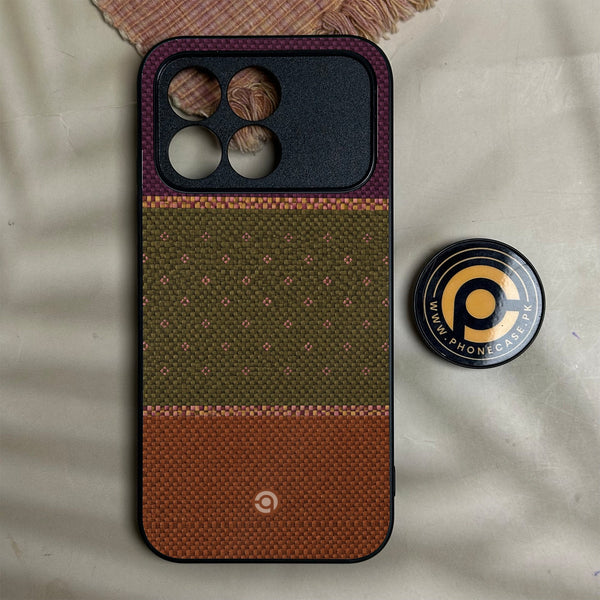 Xiaomi Poco F8 Pro - Classic Weave Design 5 - Premium Metal Printed Soft Bumper Shock Proof Case
