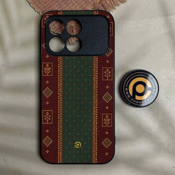 Xiaomi Poco F8 Pro - Classic Weave Design 10 - Premium Metal Printed Soft Bumper Shock Proof Case