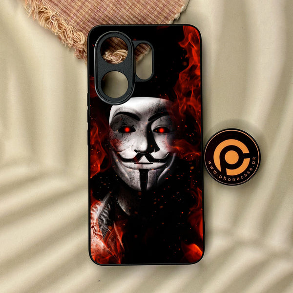 Vivo V60 - Anonymous 2.0 Design 7 - Premium Metal Printed Soft Bumper Shock Proof Case