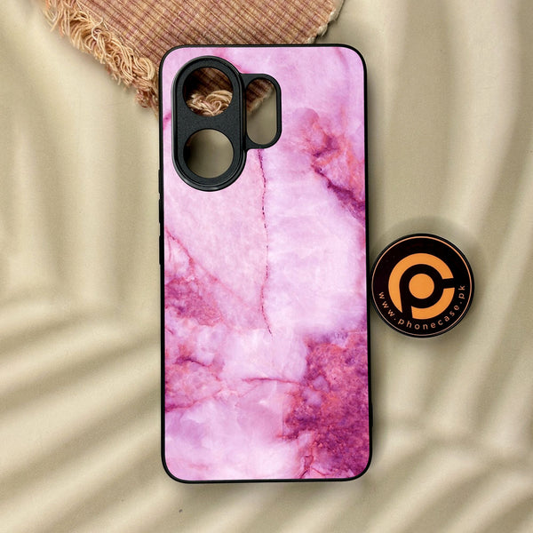 Vivo V60 - Pink Design 5 - Premium Metal Printed Soft Bumper Shock Proof Case