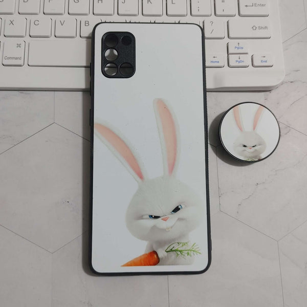 Galaxy A31 - Cute Rabbit Design 1 - Premium Printed Glass soft Bumper shock Proof Case CS-24632