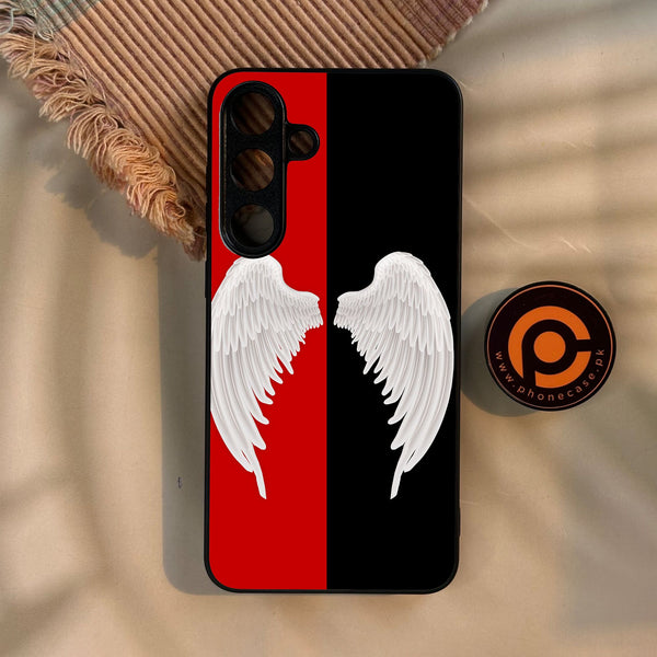 Galaxy S25 Plus - Angel 2.0 Design 4 - Premium Metal Printed Soft Bumper Shock Proof Case