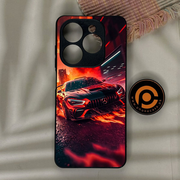 Infinix Smart 10 HD - Racing Design 3 - Premium Metal Printed Soft Bumper Shock Proof Case