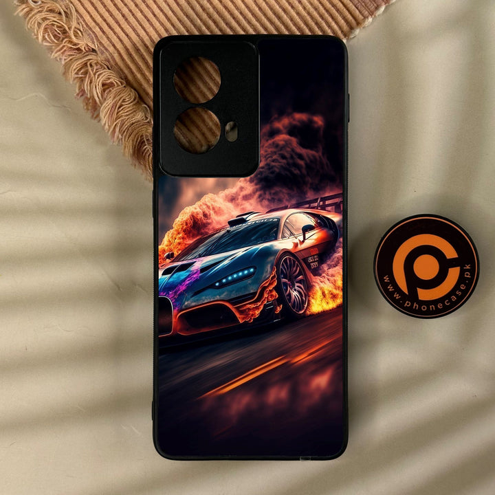 Motorola Edge 2024 - Racing Design 4 - Premium Metal Printed Soft Bumper Shock Proof Case