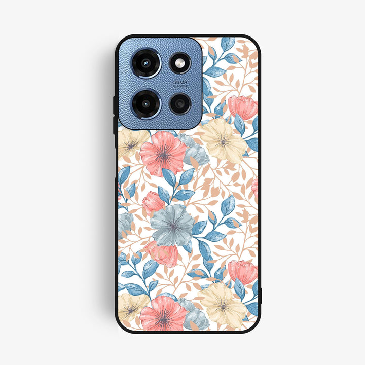 Motorola G Power 2025 - Seamless Flower - Premium Metal Printed Soft Bumper Shock Proof Case