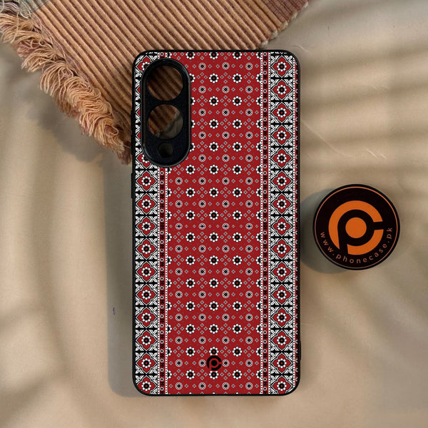 Galaxy S25 Edge - Ajrak Design 12 - Premium Metal Printed Soft Bumper Shock Proof Case