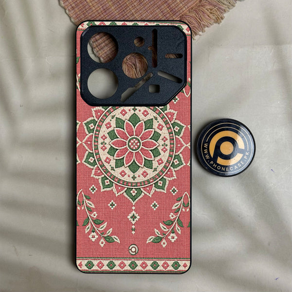 Tecno Pova 6 Neo - Classic Weave Design 15 - Premium Metal Printed Soft Bumper Shock Proof Case