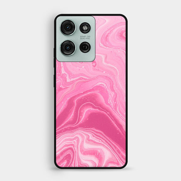 Motorola Moto G75 - Pink Design 3 - Premium Metal Printed Soft Bumper Shock Proof Case