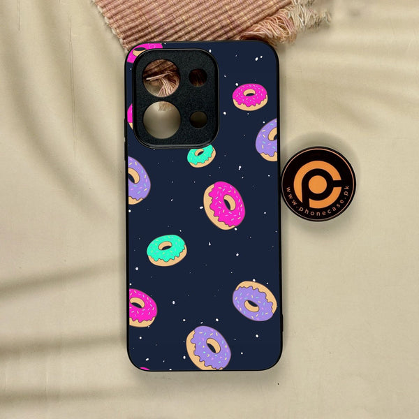 Xiaomi Redmi 15C - Colorful Donuts - Premium Metal Printed Soft Bumper Shock Proof Case