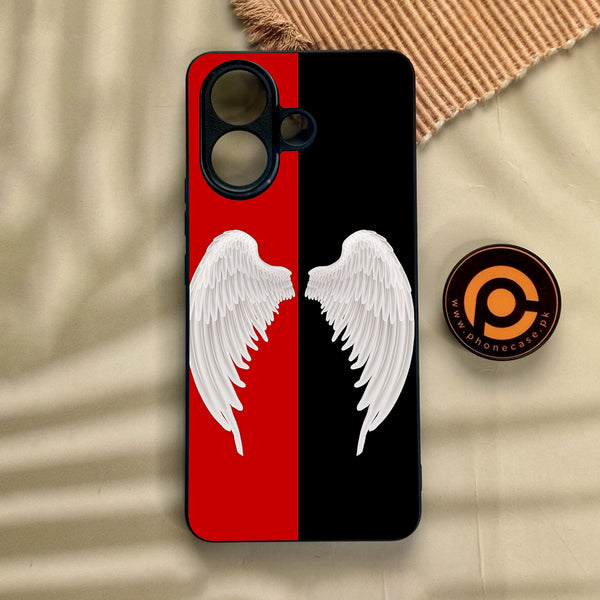 Vivo V60 Lite  - Angel 2.0 Design 4 - Premium Metal Printed Soft Bumper Shock Proof Case