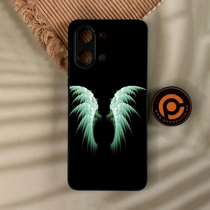 Vivo Y11d - Angel Wings Design 5 - Premium Metal Printed Soft Bumper Shock Proof Case