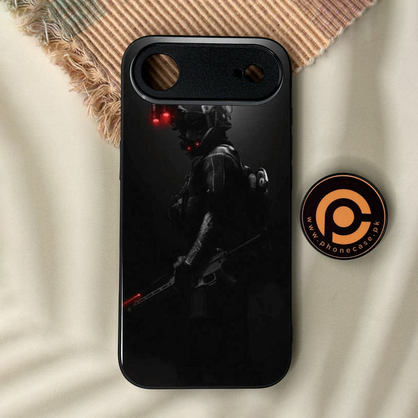 iPhone Air - Black Art Design 9 - Premium Metal Printed Soft Bumper Shock Proof Case